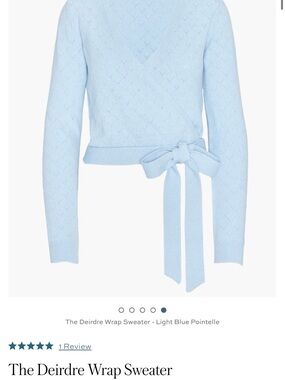 Hill House Light Blue V-Neck Wrap Sweater